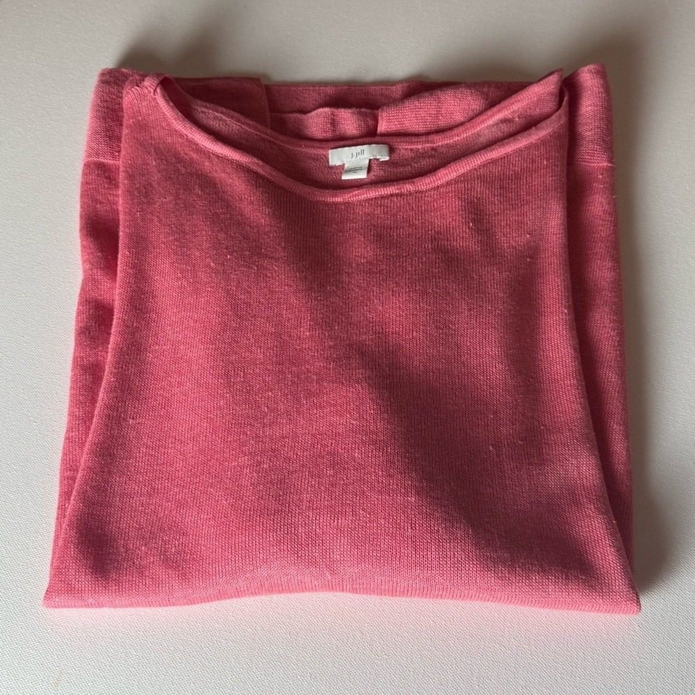 J.Jill Linen-Blend Lightweight Sweater – Pink – Size XL, 3/4 length sleeves - Picture 10 of 10